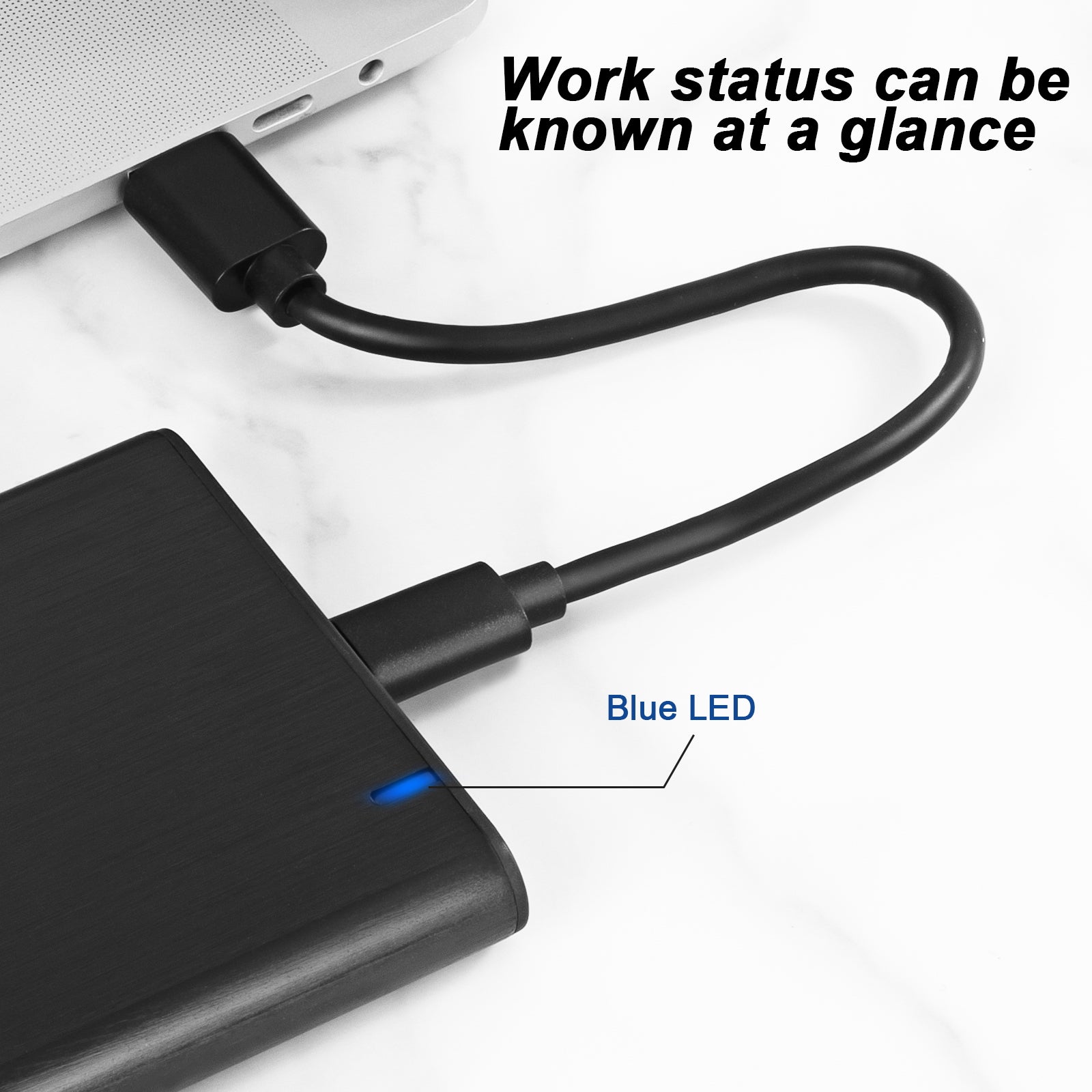 IVAHCO 320GB Type-C USB3.1 Solid State Drive-kabinet Børstet metal 2.5 HDD eksternt etui sort IVAHCO 320GB Type-C USB3.1 Solid State Drive-kabinet Børstet metal 2.5 HDD eksternt etui sort
